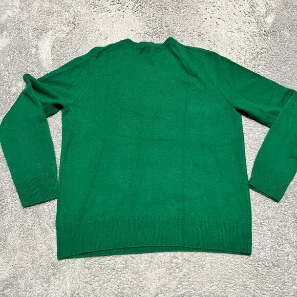 Quince Sweater Womens Medium Green Cashmere Crew Pullover - Picture 2 of 6